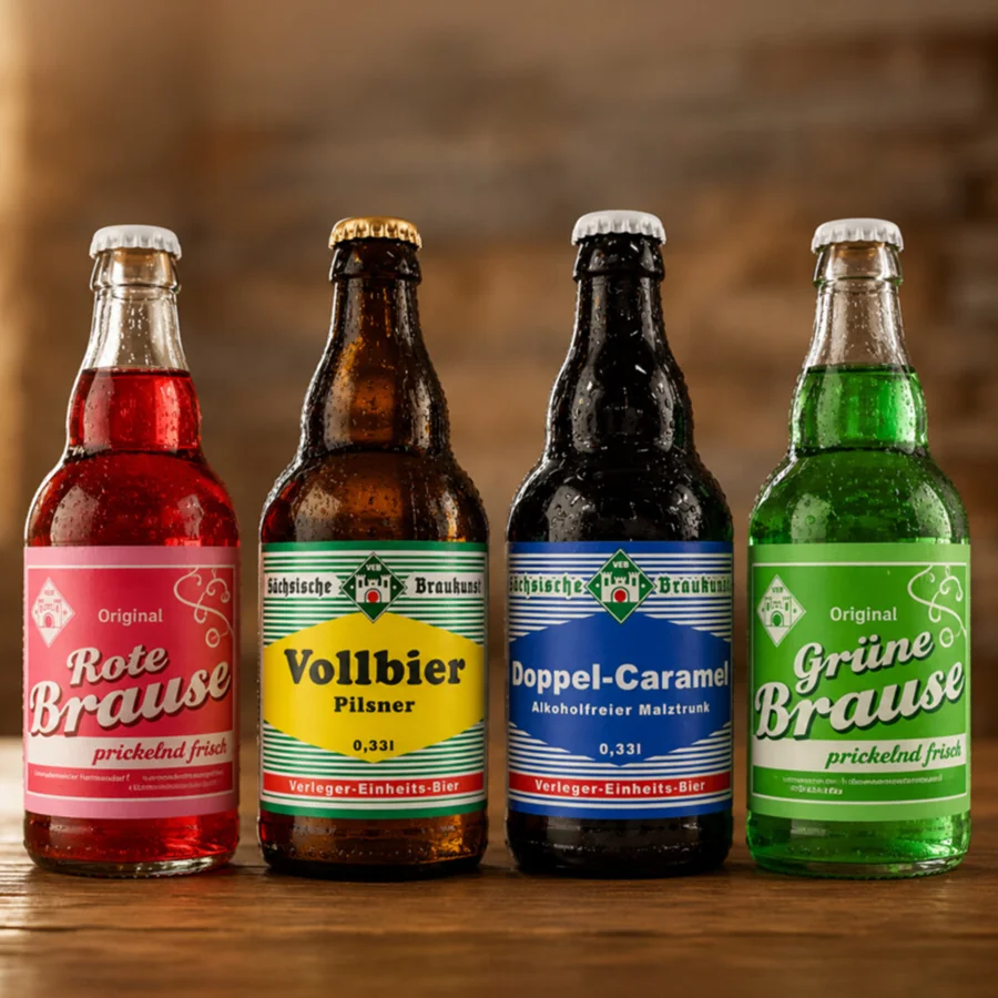 Eigenmarken Rote und grüne Brause und Vollbier | HFS Getränke