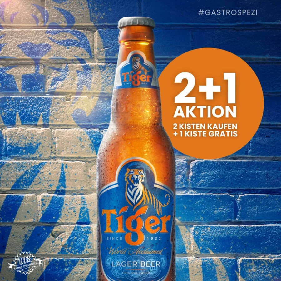 Tiger Beer 2plus1 Aktion | HFS Getränke